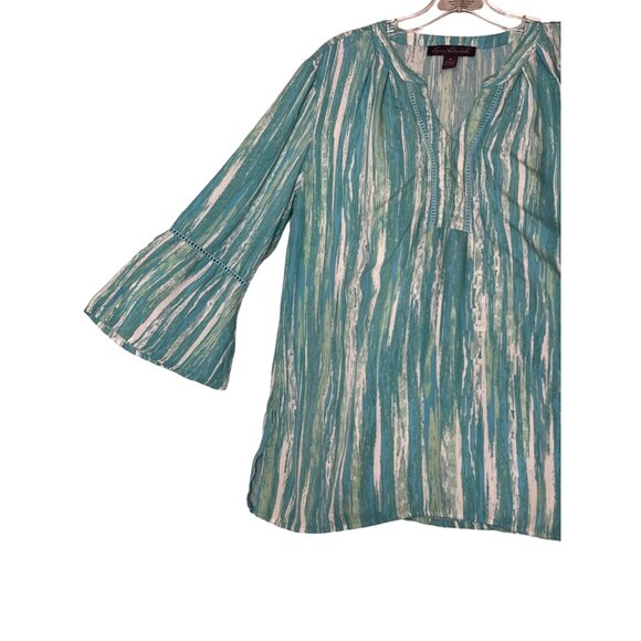 Gloria Vanderbilt Women's Peasant Tunic Top W/ Bell Sleeves - Size M - Picture 2 of 12